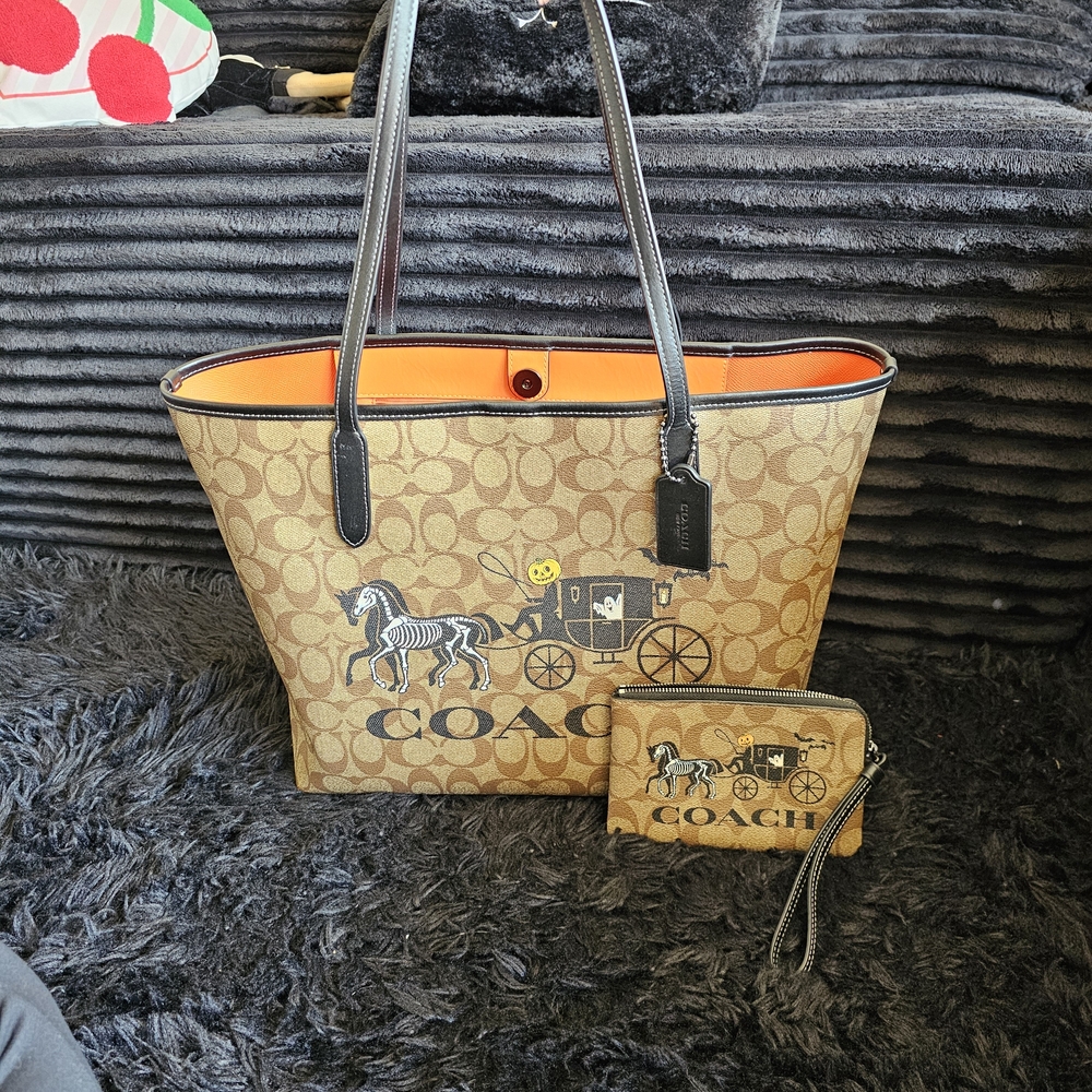 Coach Halloween Horse And Carriage Tote